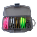 Kit de Iscas Soft Bait 61 Peças com Caixa Organizadora para Pesca Esportiva