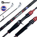 Vara de Pesca Compacta BIUTIFU Symphon S em Carbono para Carretilha e Molinete