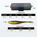 Kit de Iscas Soft Bait 61 Peças com Caixa Organizadora para Pesca Esportiva