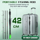 Vara de Pesca Sougayilang em Carbono para Isca Artificial e Baitcasting