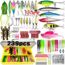 Kit de Pesca Completo com 239 Iscas Artificiais para Todos os Tipos de Pesca