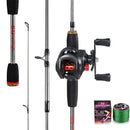 Kit de Vara e Carretilha Sougayilang com Drag de 10kg e Linha PE Incluída