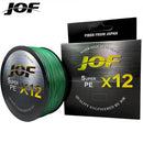 Linha de Pesca Multifilamento JOF 12 Fios PE em 100M, 300M e 500M