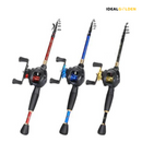 Kit Carretilha Baitcasting com Vara de Pesca em Fibra de Carbono