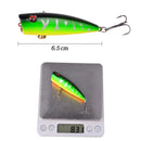Kit 5 Iscas Popper de Superfície para Pesca de Tucunaré e Robalo