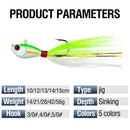 Kit 5 Iscas Jig com Movimento Suave e Realista para Pesca Esportiva