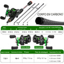 Kit de Vara e Carretilha Sougayilang com Drag de 10kg e Linha PE Incluída
