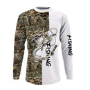 Camisa de Pesca Manga Longa Marrom com Branco - vista 1