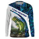 Camisa de Pesca Masculinas de Manga Longa - Secagem Rápida - Peixe Verde