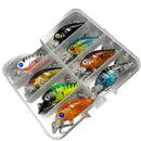 Kit 8 Iscas Crankbait para Meia-Água e Profundidade em Cores Variadas