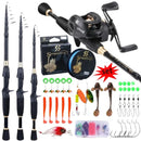 Kit Completo de Pesca com Carretilha Sougayilang e Vara para Baitcasting