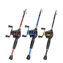 Kit Carretilha Baitcasting com Vara de Pesca em Fibra de Carbono