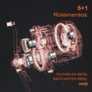 Carretilha Haut Ton Matel Master com Relação 6.2:1 e Drag de 6kg para Baitcasting