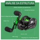 Carretilha Sougayilang com Relação 7.2:1 e Drag de 10kg para Baitcasting