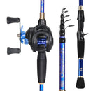 Kit Carretilha Baitcasting com Vara de Pesca em Fibra de Carbono