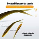 Kit de Iscas Soft Bait 61 Peças com Caixa Organizadora para Pesca Esportiva