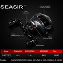 Carretilha Cast X2 SEASIR com Drag de 9kg para Baitcasting